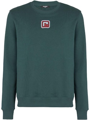 巴尔曼 SS23 深绿色徽标刺绣圆领卫衣 BH1JS001BC43-UFH Buy 巴尔曼 SS23 深绿色徽标刺绣圆领卫衣 BH1JS001BC43-UFH