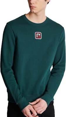 巴尔曼 SS23 深绿色徽标刺绣圆领卫衣 BH1JS001BC43-UFH Shop 巴尔曼 SS23 深绿色徽标刺绣圆领卫衣 BH1JS001BC43-UFH