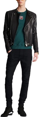 巴尔曼 SS23 深绿色徽标刺绣圆领卫衣 BH1JS001BC43-UFH Purchase 巴尔曼 SS23 深绿色徽标刺绣圆领卫衣 BH1JS001BC43-UFH