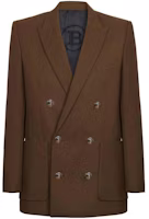 BALMAIN SS23 Double-Breasted Casual Blazer Light Brown AH0SG030WB028AN BALMAIN SS23 Double-Breasted Casual Blazer Light Brown AH0SG030WB028AN