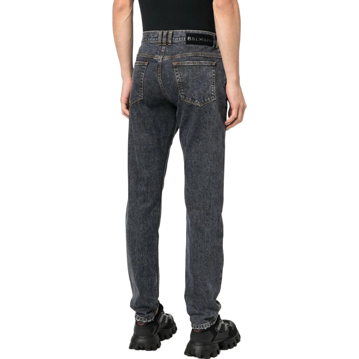 Shop 巴爾曼 SS23 高腰直筒牛仔褲 黑色 AH1MG000DD10-0PC