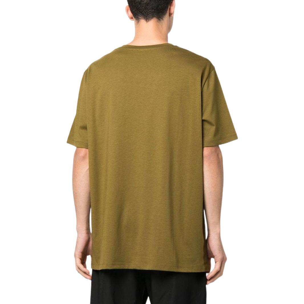 Shop 巴尔曼 SS23 橄榄色标志印花短袖圆领T恤. AH1EG010BC22-UEN