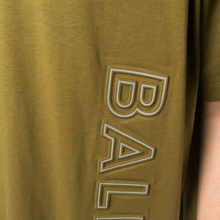 Details for 巴尔曼 SS23 橄榄色标志印花短袖圆领T恤. AH1EG010BC22-UEN