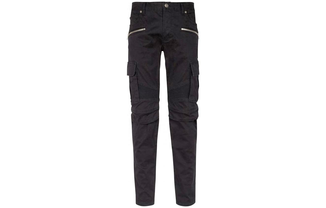 BALMAIN SS23  Slim-Fit Straight Black Denim Jeans. BH1MH016-CD96-0PA