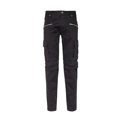 BALMAIN SS23 Slim-Fit Straight Black Denim Jeans. BH1MH016-CD96-0PA