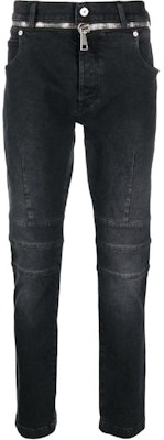 BALMAIN SS23 修身水洗拉鍊腰帶牛仔褲 黑色 AH0MG095DB67-0PC Buy BALMAIN SS23 修身水洗拉鍊腰帶牛仔褲 黑色 AH0MG095DB67-0PC