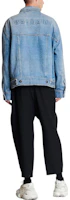 Shop BALMAIN SS23 Washed Denim Jacket Single-Breasted Blue. AH1TC145DD09-6FF