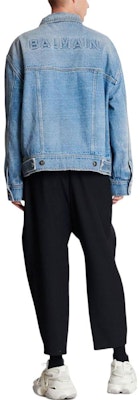 발망 SS23 워시드 싱글 브레스티드 블루 데님 자켓. AH1TC145DD09-6FF Shop 발망 SS23 워시드 싱글 브레스티드 블루 데님 자켓. AH1TC145DD09-6FF