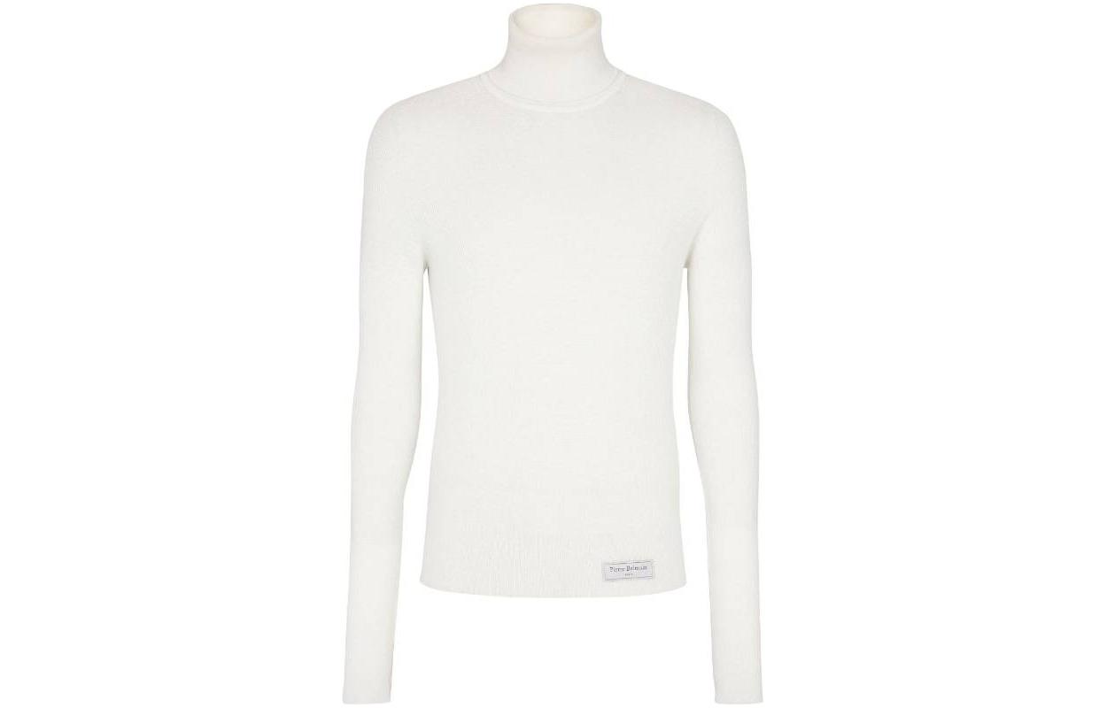 Order 발망 SS23 화이트 하이넥 니트 풀오버 스웨터 BH1KH015KE93-0KA