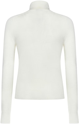 발망 SS23 화이트 하이넥 니트 풀오버 스웨터 BH1KH015KE93-0KA Lookbook 발망 SS23 화이트 하이넥 니트 풀오버 스웨터 BH1KH015KE93-0KA