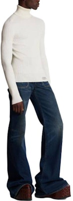 발망 SS23 화이트 하이넥 니트 풀오버 스웨터 BH1KH015KE93-0KA Details for 발망 SS23 화이트 하이넥 니트 풀오버 스웨터 BH1KH015KE93-0KA