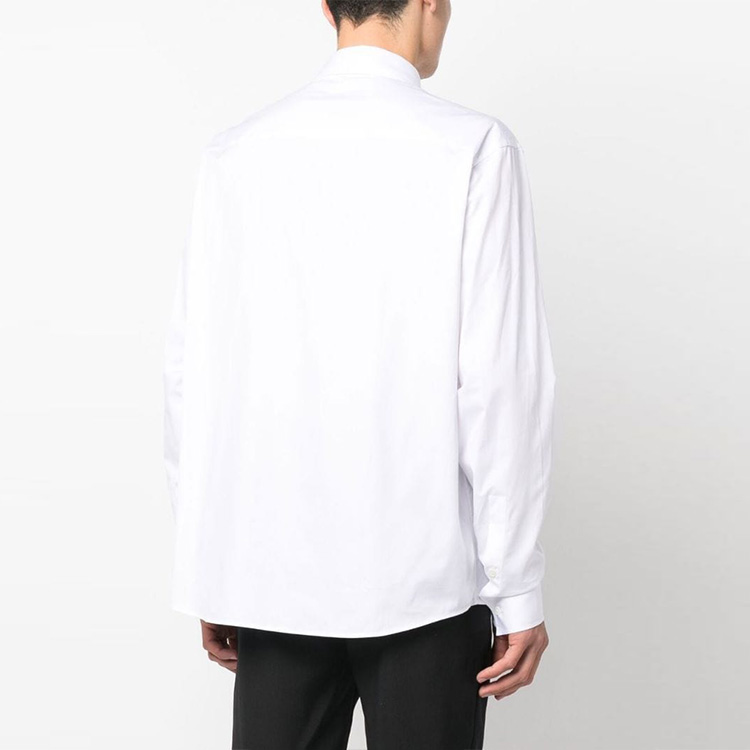 Shop 巴尔曼 SS23 白色长袖衬衫带口袋细节 AH1HS180CB27-0FA