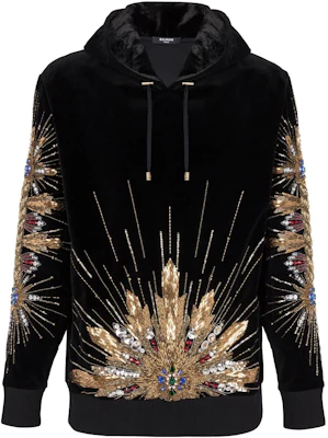 Balmain SS23 Black Casual Graphic Pullover Sweatshirt BH1JT046PB92-EAHC Buy Balmain SS23 Black Casual Graphic Pullover Sweatshirt BH1JT046PB92-EAHC