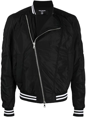 Balmain SS23 Black Color-Block Striped Pleated Long Sleeve Jacket XH0TF195XC17-EAB Buy Balmain SS23 Black Color-Block Striped Pleated Long Sleeve Jacket XH0TF195XC17-EAB