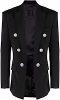 Balmain SS23 Black Double-Breasted Long Sleeve Jacket AH1SG045JE94-0PA Balmain SS23 Black Double-Breasted Long Sleeve Jacket AH1SG045JE94-0PA