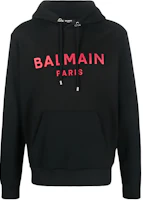 Balmain SS23 Black Hoodie with Logo Print for Men YH4JR002BB65-EAE Balmain SS23 Black Hoodie with Logo Print for Men YH4JR002BB65-EAE
