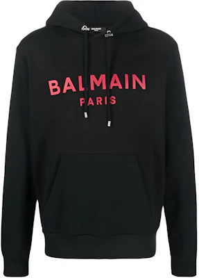 Balmain SS23 Hoodie Hitam Pria dengan Logo Print YH4JR002BB65-EAE Buy Balmain SS23 Hoodie Hitam Pria dengan Logo Print YH4JR002BB65-EAE