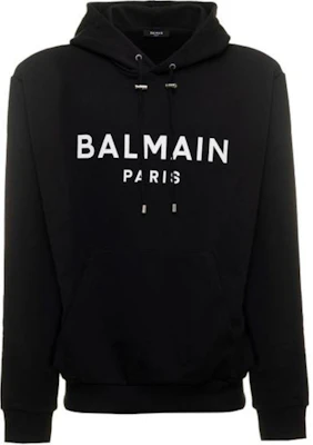 Balmain SS23 Black Logo Letter Print Sweatshirt BH1JR002BB65-EAB Buy Balmain SS23 Black Logo Letter Print Sweatshirt BH1JR002BB65-EAB