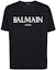 Buy 巴尔曼SS23浮雕Logo男女同款黑色圆领T恤 AH0EG000BC27-EAB