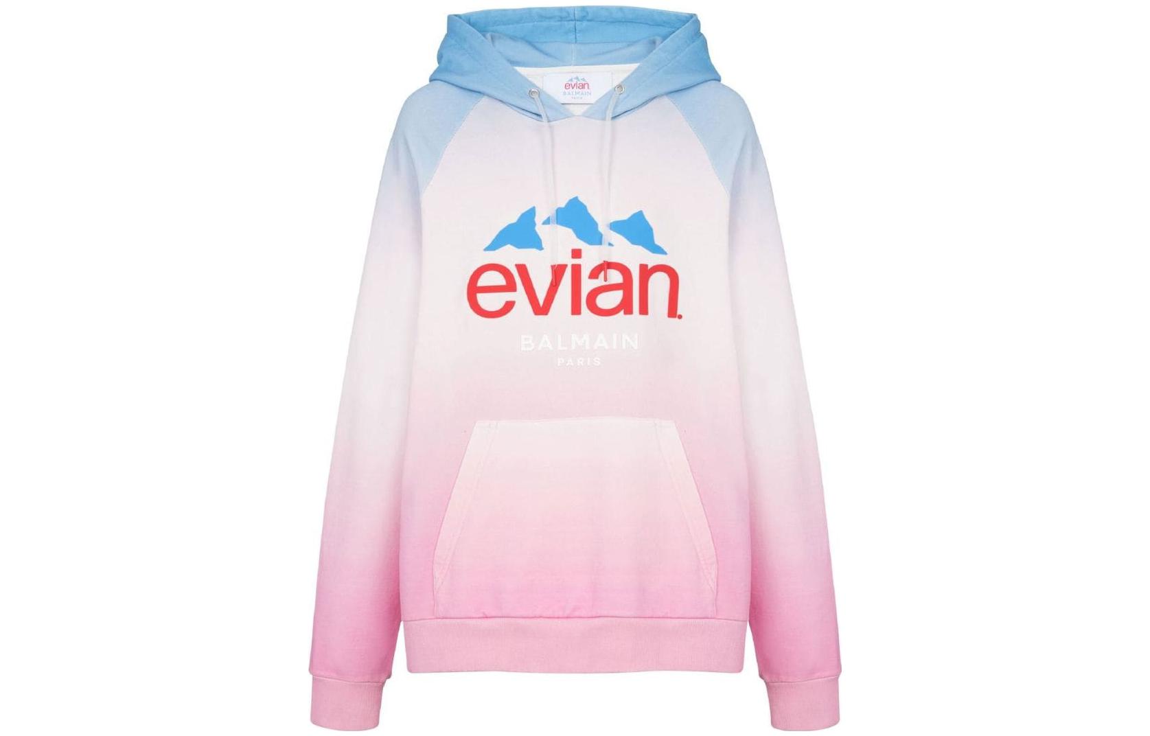 Balmain SS23 Gradient Letter Print Pink Hoodie for Men AH2JT180GD01-SHP