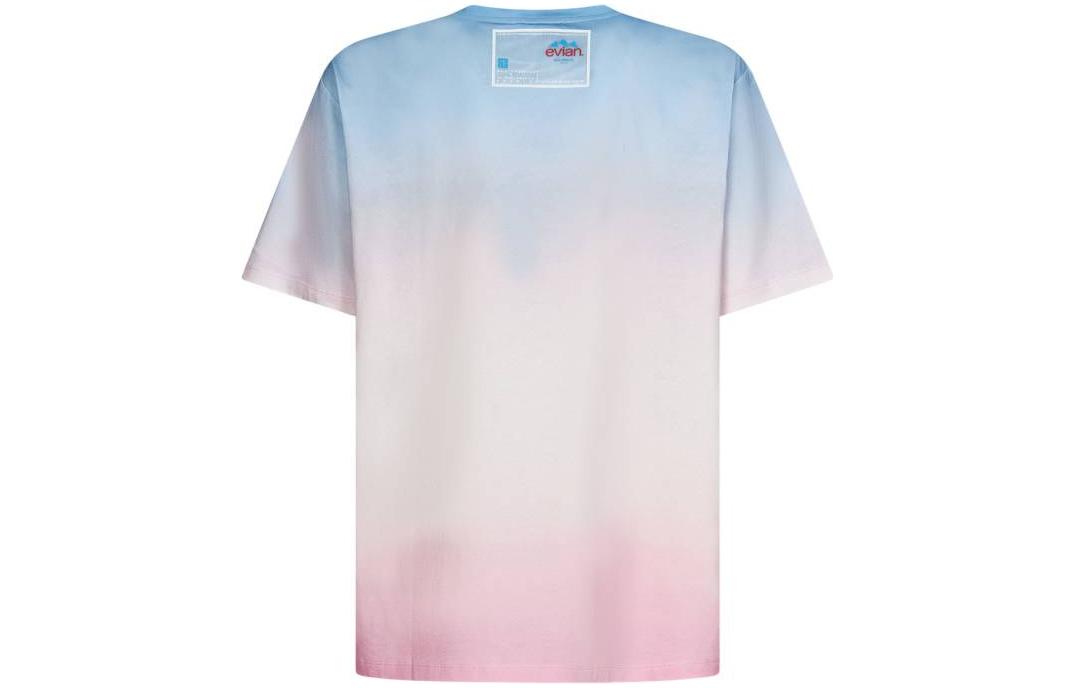 Lookbook BALMAIN SS23 Logo Kemeja-T Lelaki Biru dengan Cetakan Gradien. AH2EG065GD01-SHP