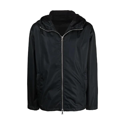 Balmain SS23 Letter Print Long-Sleeve Hooded Jacket WH1TG038X142-0PA