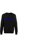 Balmain SS23 Logo Print Crewneck Casual Long Sleeve Sweatshirt Black () VH1JQ040-B075-EBX Balmain SS23 Logo Print Crewneck Casual Long Sleeve Sweatshirt Black () VH1JQ040-B075-EBX