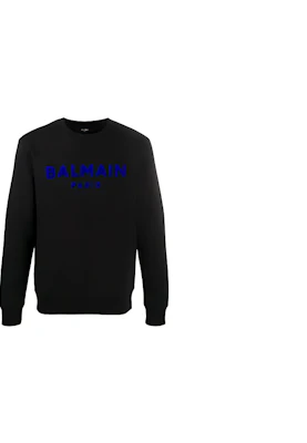 Balmain SS23 Logo Print Crewneck Casual Long Sleeve Sweatshirt Black () VH1JQ040-B075-EBX Buy Balmain SS23 Logo Print Crewneck Casual Long Sleeve Sweatshirt Black () VH1JQ040-B075-EBX