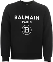 Balmain SS23 Logo Print Crewneck Sweatshirt Black VH0JQ005-B027-0PA Balmain SS23 Logo Print Crewneck Sweatshirt Black VH0JQ005-B027-0PA