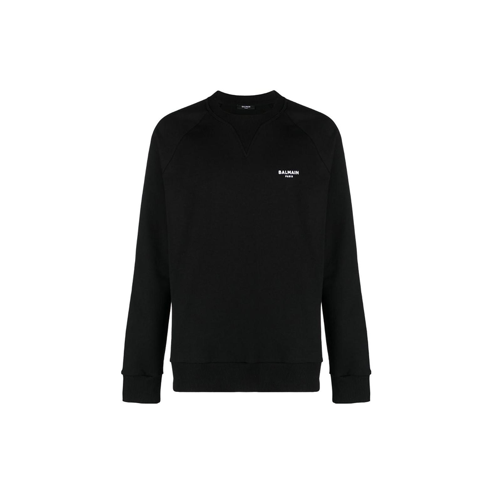 Balmain SS23 Logo Print Crewneck Sweatshirt Black () AH1JQ005BB04-EAB