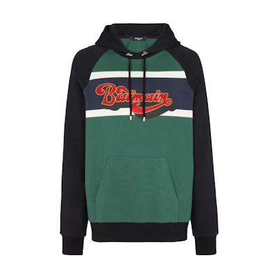 BALMAIN SS23 Multicolor Letter Print Hoodie Long Sleeve Multicolor. BH1JT180MD08-ADB