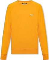 BALMAIN SS23 Orange Crewneck Sweatshirt with Letter Print. AH1JQ005BB04-KBJ BALMAIN SS23 Orange Crewneck Sweatshirt with Letter Print. AH1JQ005BB04-KBJ