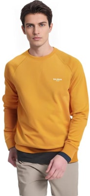 BALMAIN SS23 橘色字母印花圓領長袖上衣. AH1JQ005BB04-KBJ Shop BALMAIN SS23 橘色字母印花圓領長袖上衣. AH1JQ005BB04-KBJ