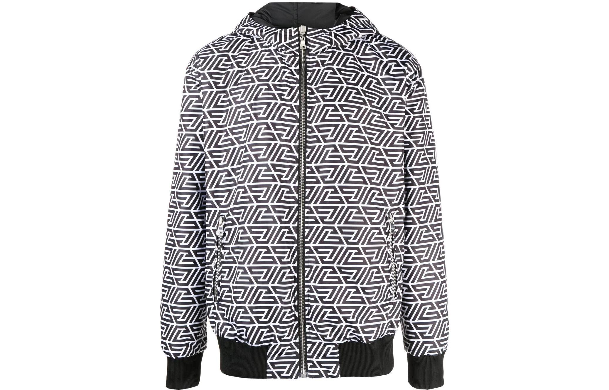 Balmain SS23 Reversible Logo Print Hoodie Jacket Black AH1TF315XF01-EAB