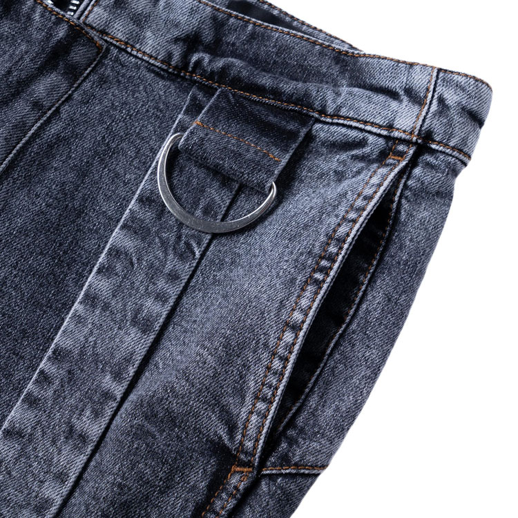 Sizing 巴尔曼 SS23 修身中腰系带拉链牛仔裤 黑色 AH1MH160DC90-0PC