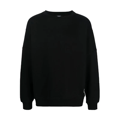 Balmain SS23 Solid Logo Print Crewneck Sweatshirt Black AH1JS047BB16-EAB