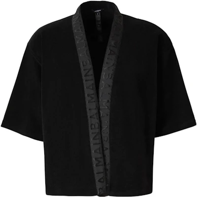 Balmain SS23 Solid V-Neck Casual Jacket Black 208BWCA21010-001 Buy Balmain SS23 Solid V-Neck Casual Jacket Black 208BWCA21010-001