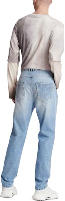 BALMAIN SS23 Jeans Lurus Basuh Biru Lelaki Denim. AH1MM000DD09-6FF Purchase BALMAIN SS23 Jeans Lurus Basuh Biru Lelaki Denim. AH1MM000DD09-6FF