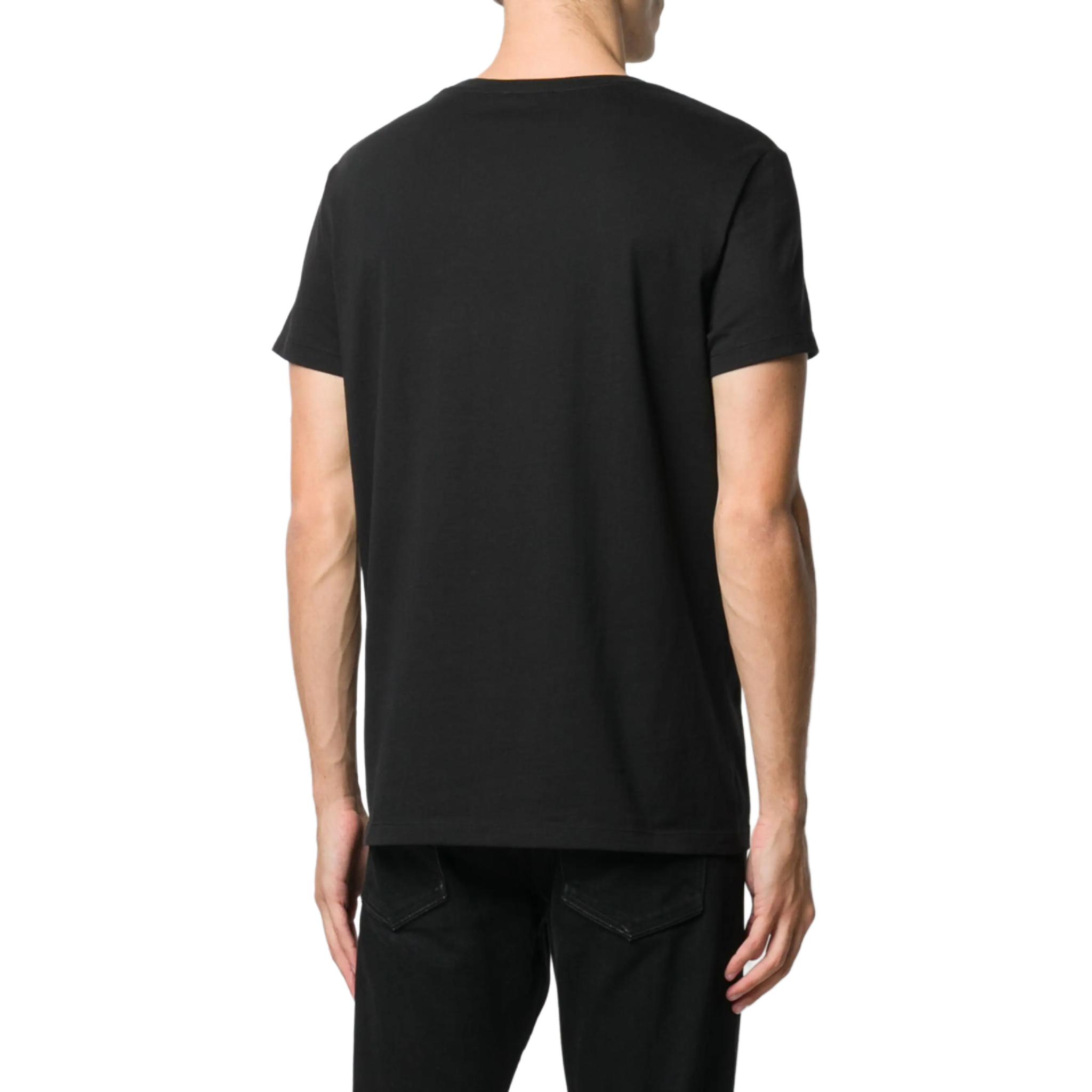 Shop 巴尔曼 SS24 黑色标志印花圆领T恤 CH1EG000-BB17-EAB