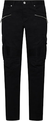 巴尔曼SS24黑色长款休闲裤配拉链闭合设计。 CH1MH017-CD96-0PA Buy 巴尔曼SS24黑色长款休闲裤配拉链闭合设计。 CH1MH017-CD96-0PA