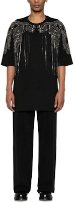 BALMAIN SS24 Black Sequin Lettering Oversized Crewneck T-Shirt. CH1EH015-PC17-EJP Lookbook BALMAIN SS24 Black Sequin Lettering Oversized Crewneck T-Shirt. CH1EH015-PC17-EJP