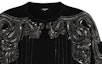 Details for BALMAIN SS24 Black Sequin Lettering Oversized Crewneck T-Shirt. CH1EH015-PC17-EJP