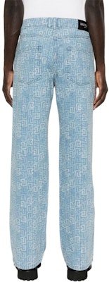 BALMAIN SS24 Jeans Biru Muda Mid-Rise Straight-Leg dengan Logo Patch. DH1MI040-DE85 Shop BALMAIN SS24 Jeans Biru Muda Mid-Rise Straight-Leg dengan Logo Patch. DH1MI040-DE85
