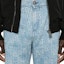 Details for BALMAIN SS24 Jeans Biru Muda Mid-Rise Straight-Leg dengan Logo Patch. DH1MI040-DE85
