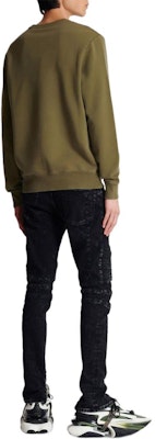 BALMAIN SS24 橄欖綠寬鬆款套頭圓領衛衣。 CH0JQ040-BC72-UIA Purchase BALMAIN SS24 橄欖綠寬鬆款套頭圓領衛衣。 CH0JQ040-BC72-UIA