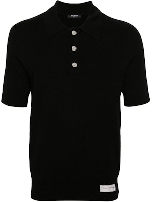 巴尔曼 SS24 修身款侧标徽标黑色POLO衫 DH1GB066-KE93 Order 巴尔曼 SS24 修身款侧标徽标黑色POLO衫 DH1GB066-KE93