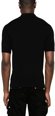 巴尔曼 SS24 修身款侧标徽标黑色POLO衫 DH1GB066-KE93 Shop 巴尔曼 SS24 修身款侧标徽标黑色POLO衫 DH1GB066-KE93