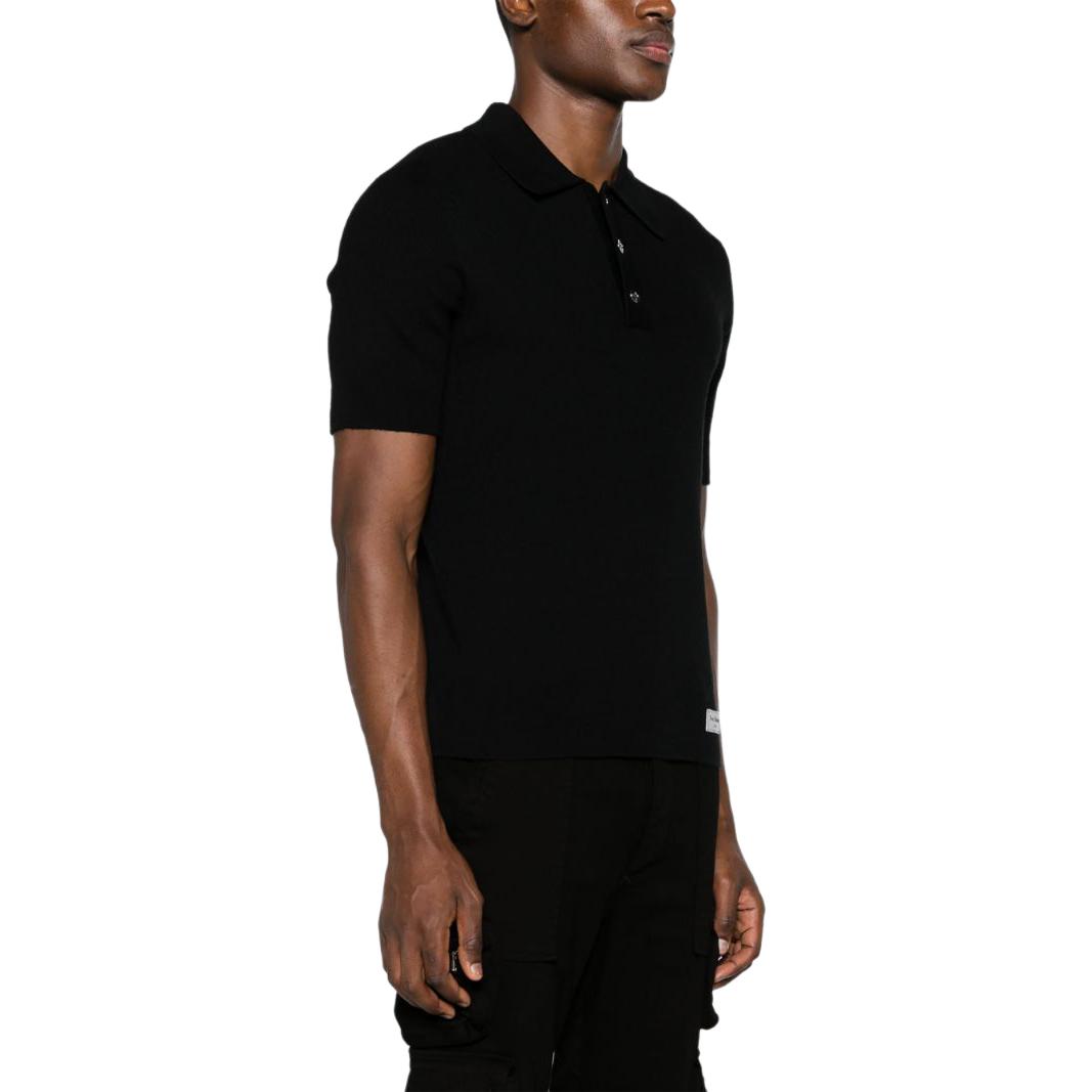 Purchase 巴尔曼 SS24 修身款侧标徽标黑色POLO衫 DH1GB066-KE93