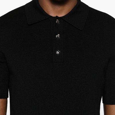 巴尔曼 SS24 修身款侧标徽标黑色POLO衫 DH1GB066-KE93 Details for 巴尔曼 SS24 修身款侧标徽标黑色POLO衫 DH1GB066-KE93