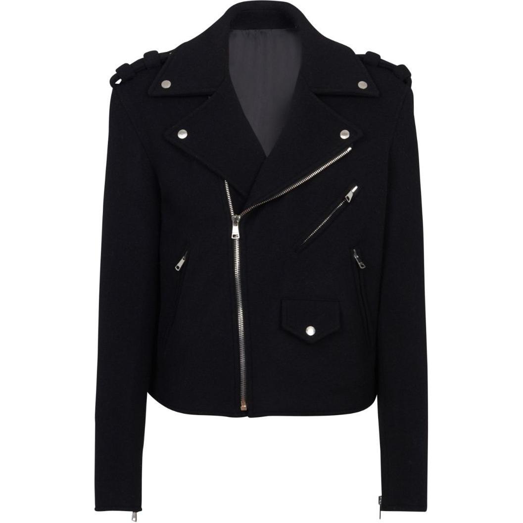 Balmain SS24 Black Zip-Up Collared Long-Sleeve Jacket for Men DH1TD512-WC68-BLACK